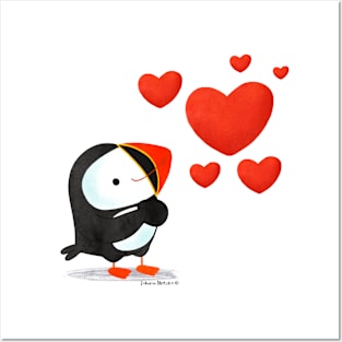 Puffin in Love Posters and Art